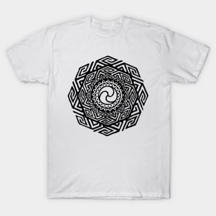 Black Mandala Design T-Shirt